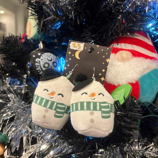 Manny the Snowman Squish Earrings