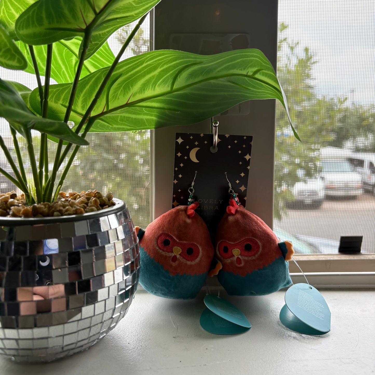 Reed the Rooster Squish Earrings