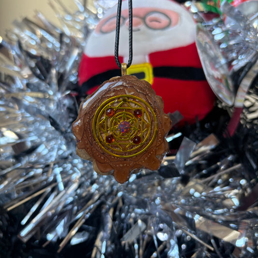 (2) Opal, Garnet , and Austrian Crystal Pinecone Pendant