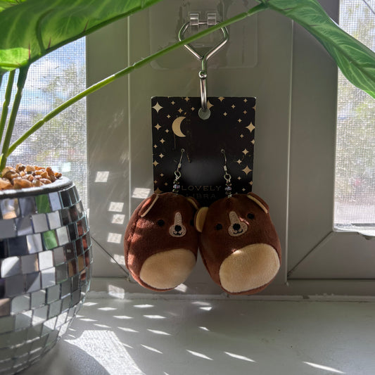 Omar the Brown Bear Squish Earrings