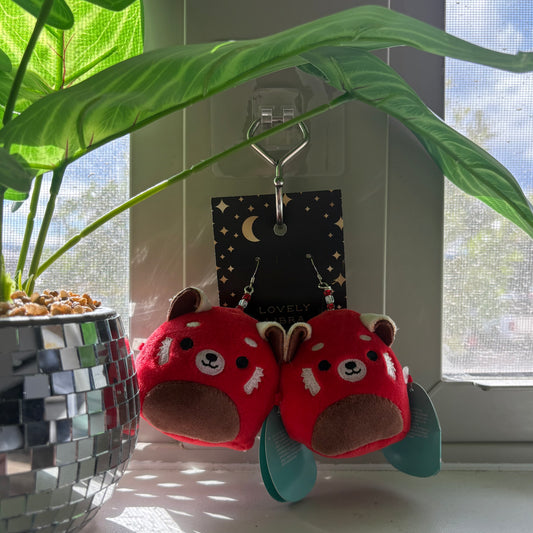 Cici the Red Panda Squish Earrings